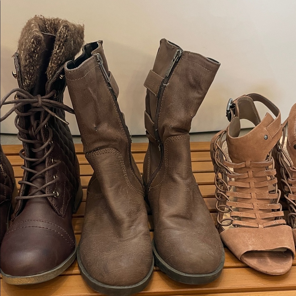 SET OF 4 BROWN BOOTS!! BUNDLE! 4 Neutral Brown Boots! SEE SIZES IN DESCRIPTION! - Picture 6 of 17